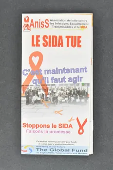 Dépliant "Le sida tue. C'est maintenant qu'il faut agir." Algérie 2006 2006.63.5 Photo Mucem