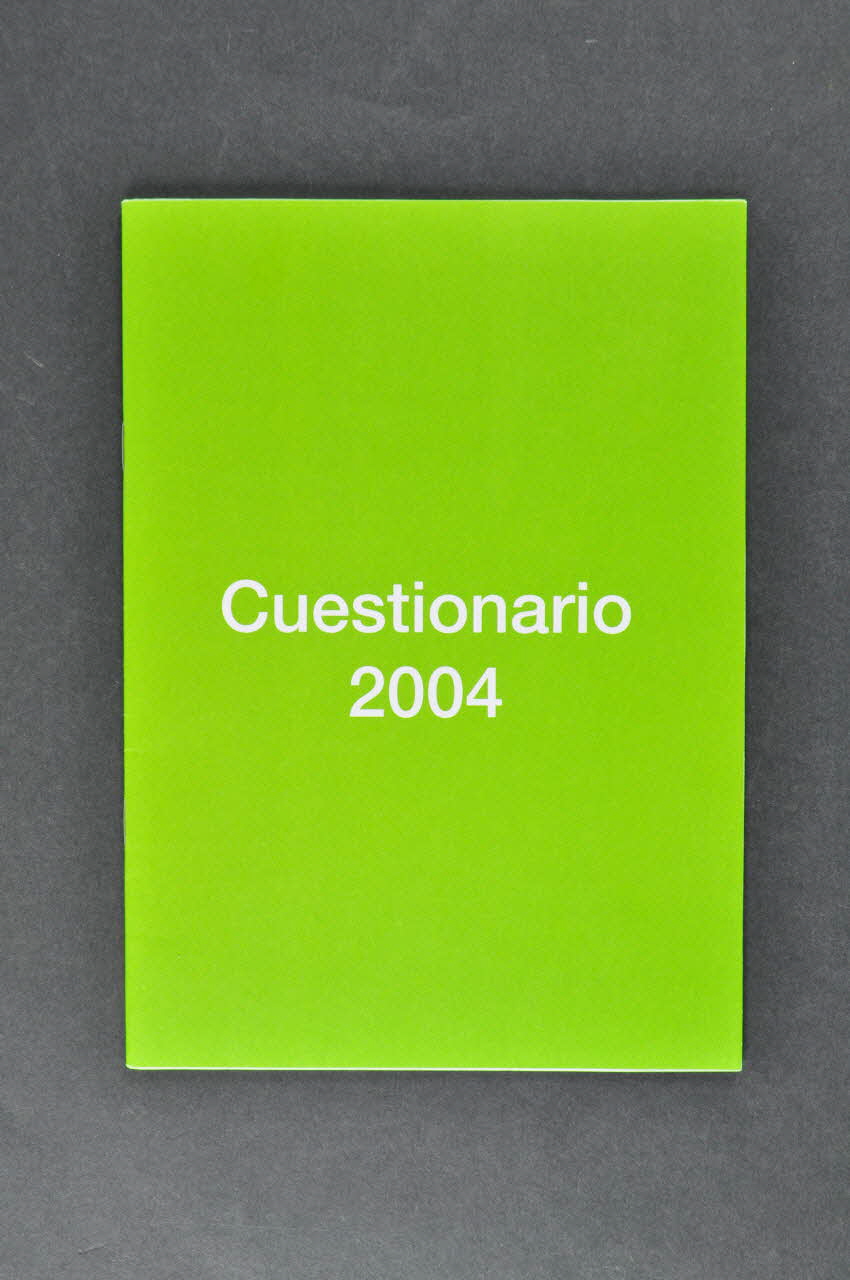 Coordinadora Gai-Lesbiana / Stop Sida BROCHURE "Cuestionario 2004" (Questionnaire 2004) (enquête sur les pratiques sexuelles) Espagne 2004 2006.67.2 Photo Mucem