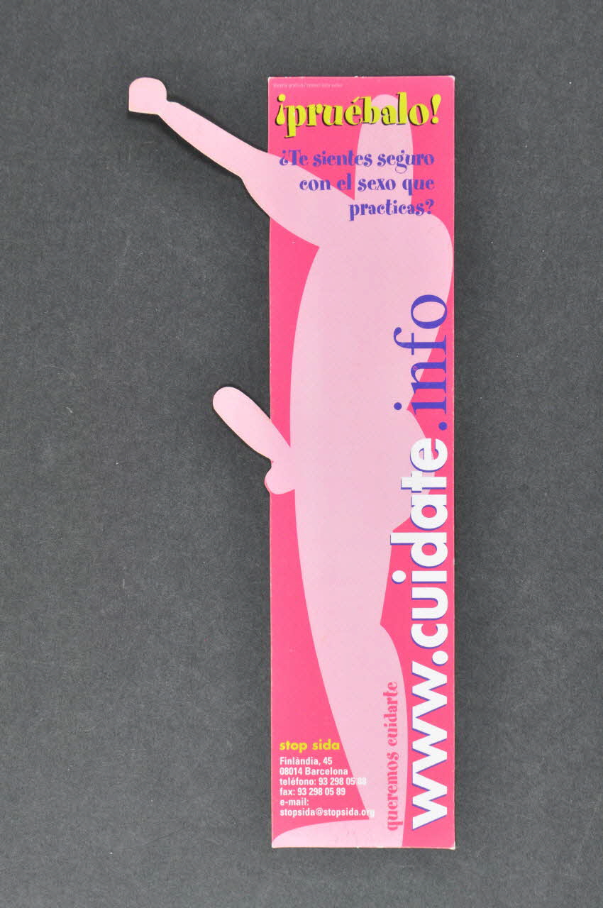 GL / Stop Sida marque-page "Te sientes seguro con el sexo que practicas?" (Tu te sens sûr avec le sexe que tu pratiques ?) / www.cuidate.info Espagne 2005 2006.67.8 Photo Mucem