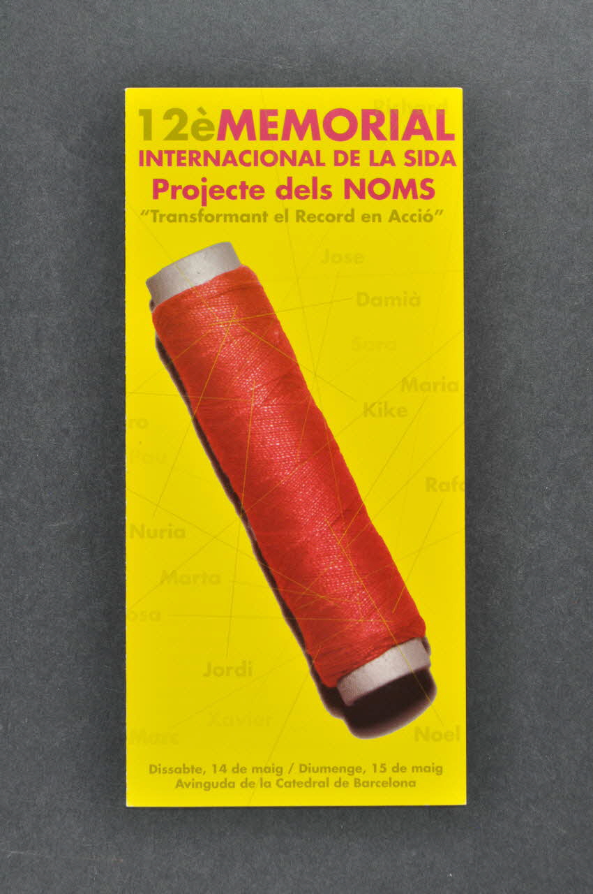Hispanosida / Projecte Dels Noms Dépliant "12° memorial Internacional de la sida. Projecte dels Noms" (12ème mémorial international du sida. Barcelone, 2005) Espagne 2005/5 2006.68.12 Photo Mucem