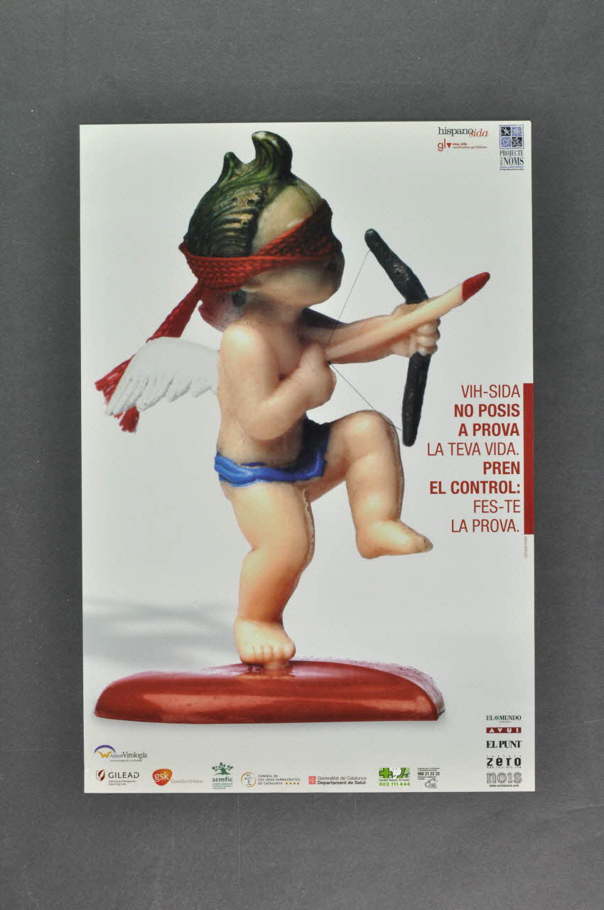 Hispanosida / Projecte Dels Noms affiche "VIH-Sida. No posis a prova la teva vida. Pren el control : fes-te la prova" (VIH-Sida. Ne joue pas avec ta vie. Prends le contrôle : fais le test) Espagne 2004 2006.68.3 Photo Mucem