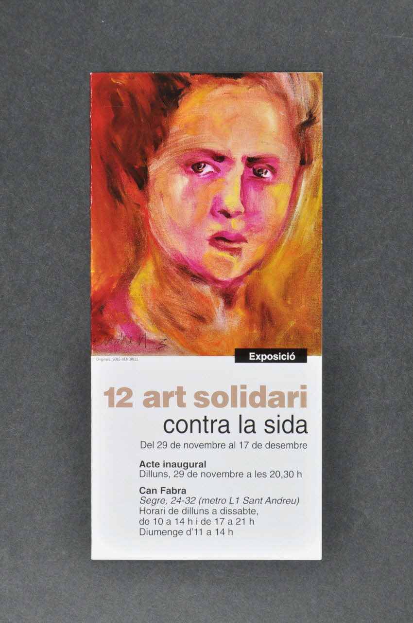 Association Aec Gris Dépliant "Exposicio : 12 art solidari contra la sida" Espagne 2005/11 2006.69.4 Photo Mucem