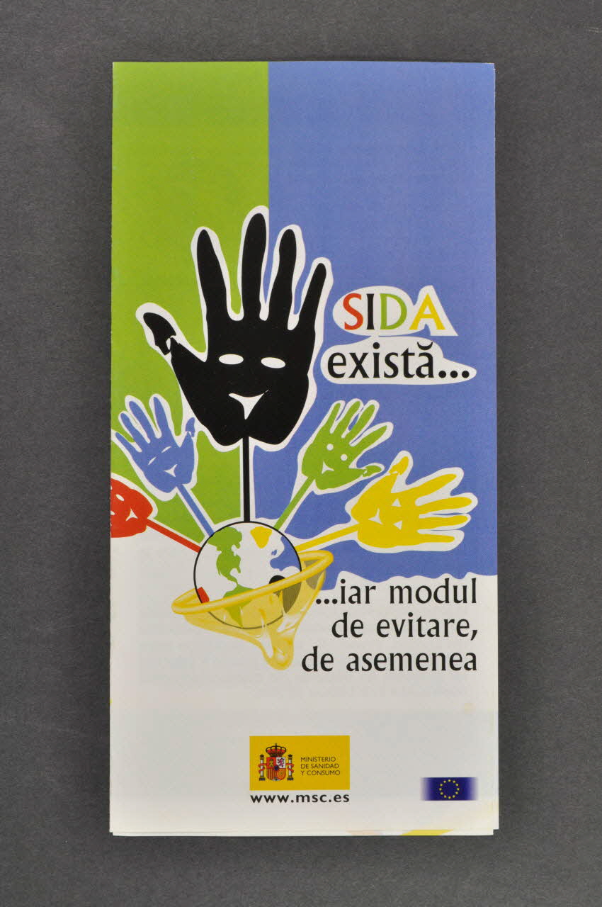 Ministère De La Santé Et De La Consommation Dépliant "Le sida existe... les moyens de l'éviter aussi" (en portugais) Espagne 2005 2006.70.11 Photo Mucem