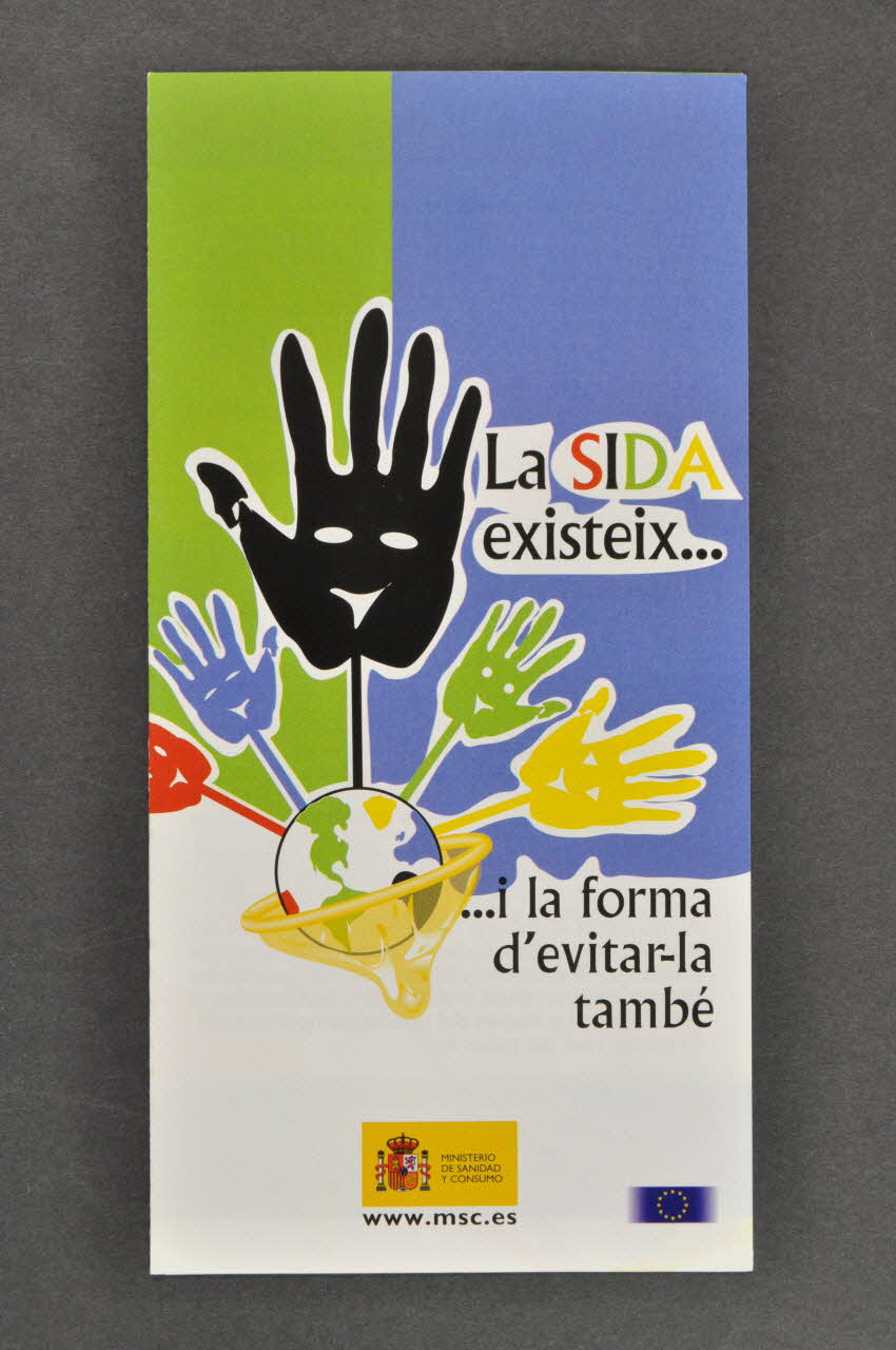 Ministère De La Santé Et De La Consommation Dépliant "Le sida existe... les moyens de l'éviter aussi" (en catalan) Espagne 2005 2006.70.8 Photo Mucem