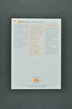 TASZ / HCLU BROCHURE "HCLU on HIV/AIDS" (Le "Hungarian Civil Liberties Union et le sida) Hongrie 2003/11 2006.73.4.1-2 Photo Mucem