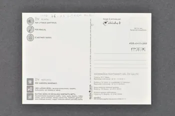 Lithuanian Aids Center carte postale "Tai ne dovana...Tai gali tapti staigmena... Nemalonia ! " (Ce n'est pas un cadeau... il semble que ce soit une surprise... très désagréable) Lituanie 2006 2006.76.3 Photo Mucem