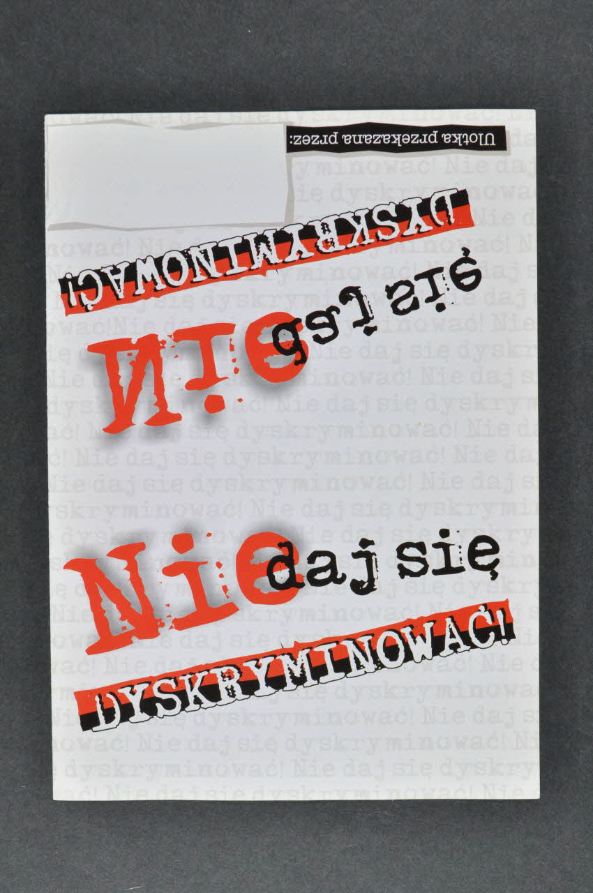 Dépliant "Nie daj sie / Dyskryminowac" (Discrimination) 2006.77.7  Photo Mucem