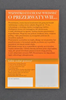 flyer "Wszystko co chcesz wiedziec o prezerwatywie..." (Pose du préservatif) 2006.77.8 Photo Mucem