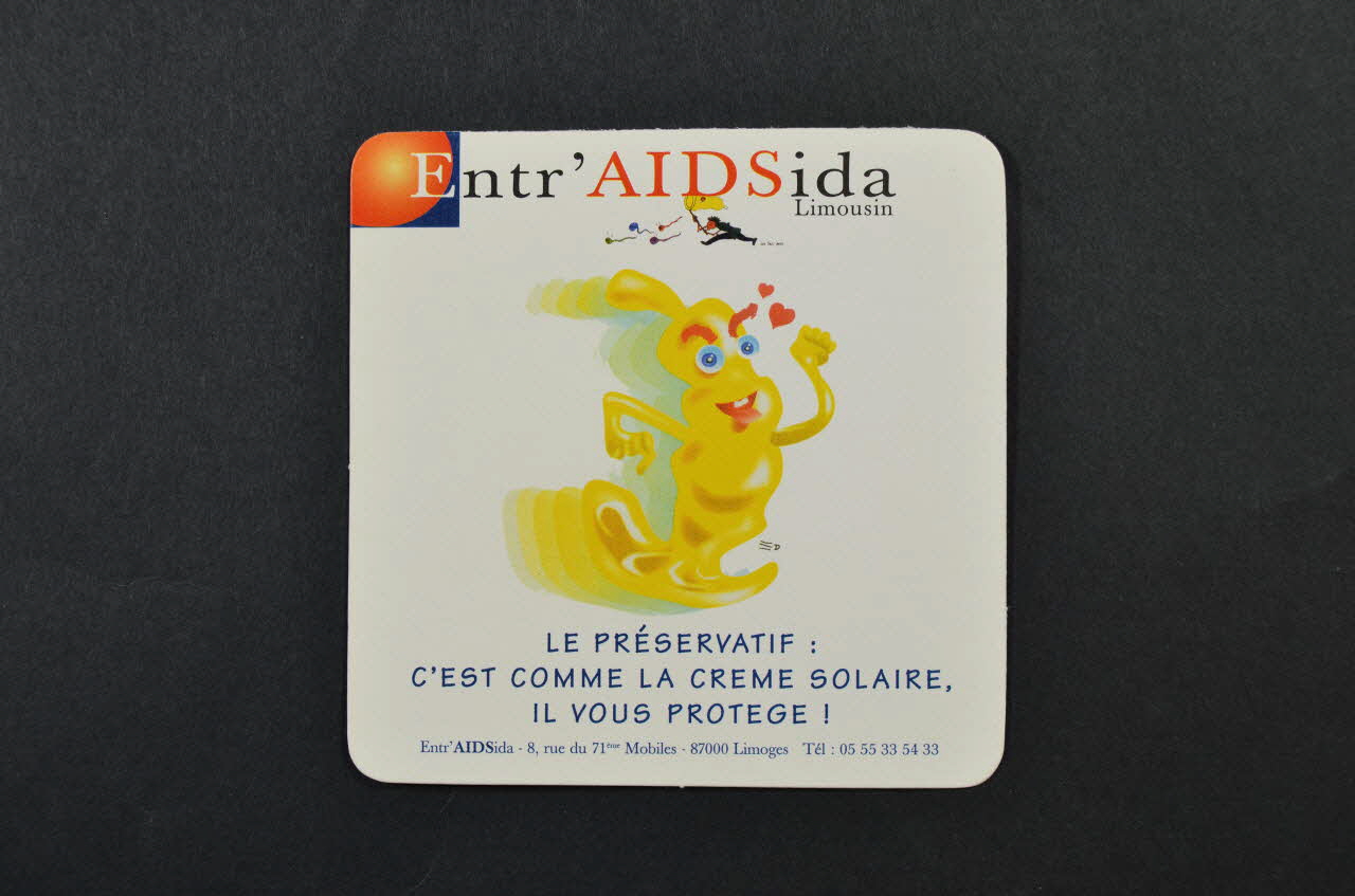 Entr'aidsida Limousin sous-bock Limousin, France 2006 2006.81.11 Photo Mucem