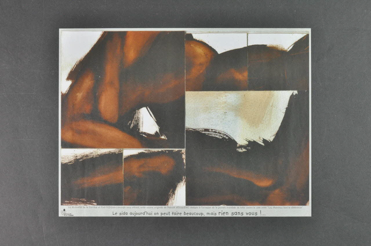 Entr'aidsida Limousin set de table " Le sida aujourd'hui on peut faire beaucoup mais rien sans vous " Limousin, France 2000 2006.81.4 Photo Mucem