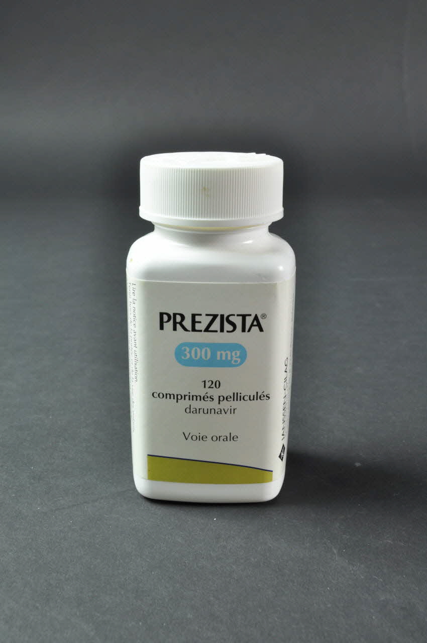 Laboratoire Janssen-Cilag Flacon de médicament "Prezista" France 2007 2008.32.183.2.1-2 Photo Mucem