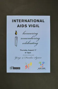 Conférence Mondiale Du Sida De Toronto INVITATION "International Aids Vigil. (Veillée internationale du sida) International 2006/8/17 2008.32.117 Photo Mucem