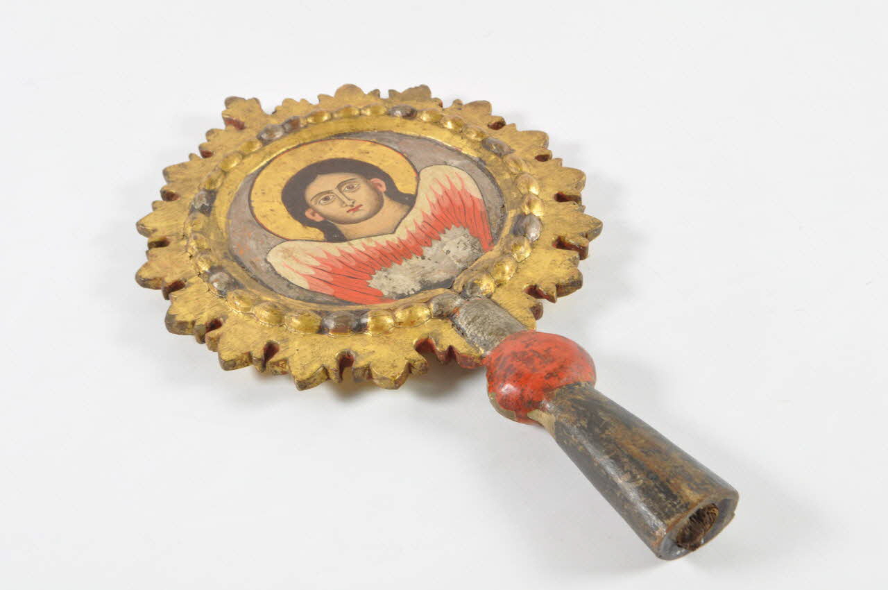 éventail éventail liturgique Grèce 1826-1875 2009.1.3 Photo Mucem