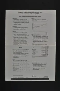 Institut Universitaire de Médecine Sociale et Préventive (IUMSP) Poster "Initiation of anal penetration among men who have sex with men" par Hugues Balthasar, André Jeannin, Françoise Dubois-Arber Lorraine, International 2006 2008.32.160 Photo Mucem