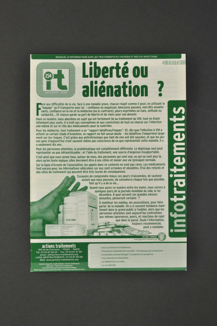 revue Liberté ou aliénation ? France 2006/11 2008.32.201 Photo Mucem