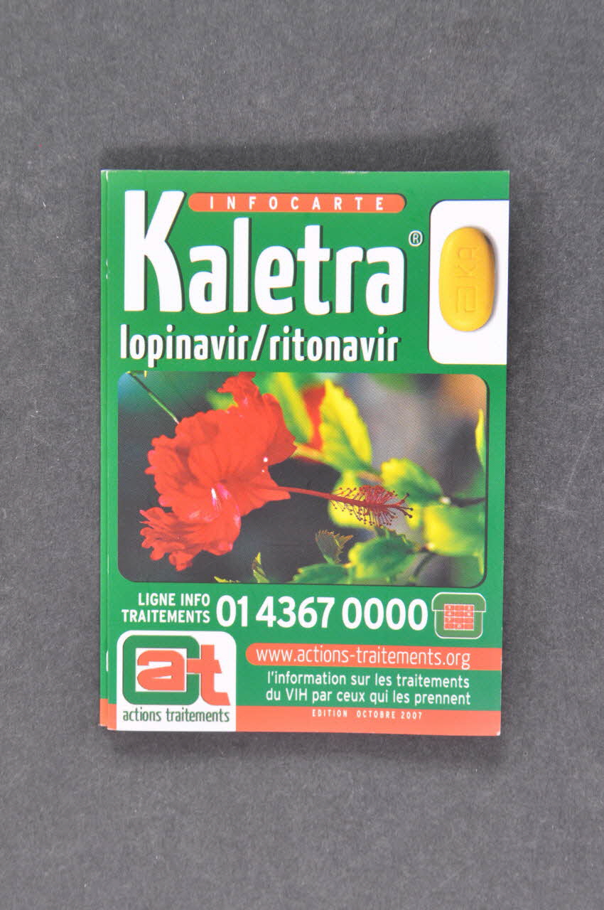 Actions Traitements Dépliant "Kaletra" France 2007/10 2008.32.214 Photo Mucem