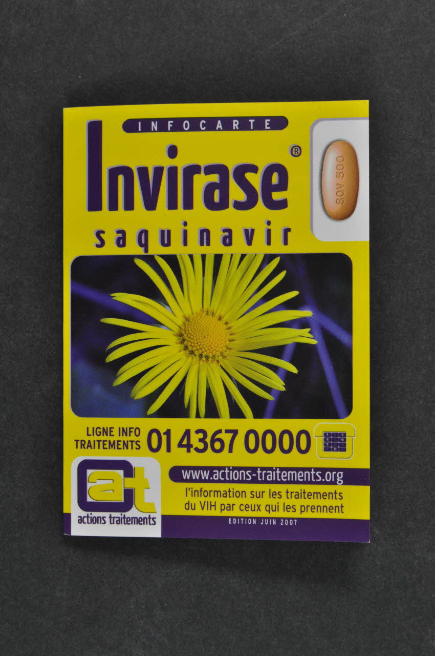 Actions Traitements Dépliant "Invirase" France 2007/6 2008.32.218 Photo Mucem