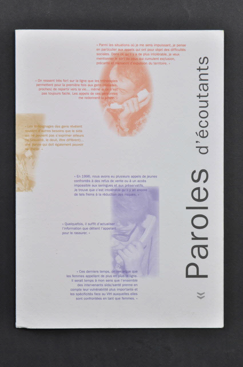 Sida Info Service - Ligne Azur carte de voeux "Paroles d'écoutants" France 1997 2008.32.225 Photo Mucem