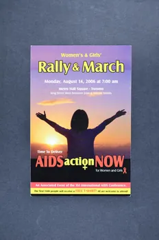 Conférence Mondiale Du Sida De Toronto tract Tract d'appel à la marche "Time to deliver. Aids action now for women and girls" (Il est temps de donner des traitements. Agir contre le sida maintenant. Pour les femmes er les filles) International 2006/8 2008.32.75 Photo Mucem