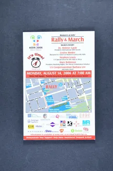 Conférence Mondiale Du Sida De Toronto tract Tract d'appel à la marche "Time to deliver. Aids action now for women and girls" (Il est temps de donner des traitements. Agir contre le sida maintenant. Pour les femmes er les filles) International 2006/8 2008.32.75 Photo Mucem