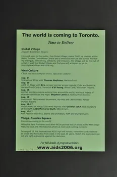 Conférence Mondiale Du Sida De Toronto carte d'invitation International 2006/8 2008.32.77 Photo Mucem