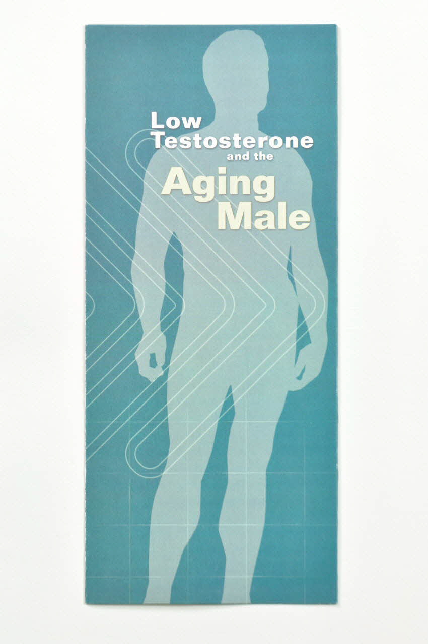 Solvay Pharma Dépliant "Low testosterone and the aging male" (Faible taux de testostérone chez l'homme vieillissant) International 2006/8 2008.32.88 Photo Mucem