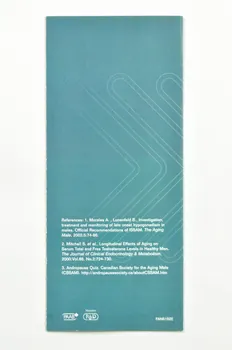 Solvay Pharma Dépliant "Low testosterone and the aging male" (Faible taux de testostérone chez l'homme vieillissant) International 2006/8 2008.32.88 Photo Mucem