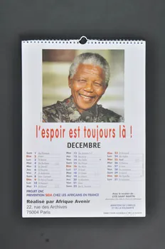 Association Afrique Avenir calendrier "Sida, quelles solutions pour l'Afrique ?" France 2001 2008.33.1  Photo Mucem