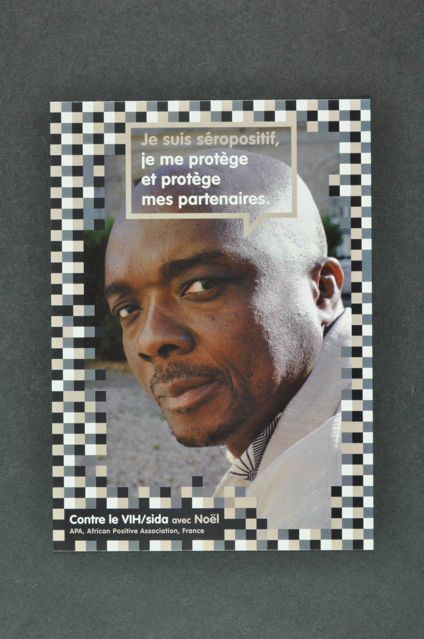 Association Afrique Avenir carte postale "Je suis séropositif, je me protège et je protège mes partenaires" France 2008 2008.33.13 Photo Mucem
