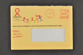 Sidaction - Ensemble Contre Le Sida ENVELOPPE "Vous pouvez changer la vie d'une personne touchée par le sida" France 2007 2008.4.6.1 Photo Mucem