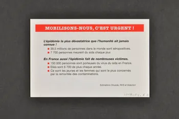 Sidaction - Ensemble Contre Le Sida flyer "Vous pouvez changer la vie d'une personne touchée par le sida" France 2007 2008.4.6.4 Photo Mucem