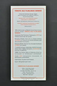 Dépliant "HIV/AIDS ve Cinsel Yolla Bulasan Diger Enfeksiyonlar" "(VIH/sida et autres maladies sexuellement transmissibles) 2008.44.2 Photo Mucem