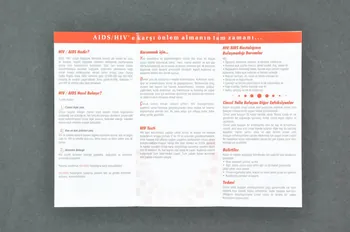 Dépliant "HIV/AIDS ve Cinsel Yolla Bulasan Diger Enfeksiyonlar" "(VIH/sida et autres maladies sexuellement transmissibles) 2008.44.3 Photo Mucem