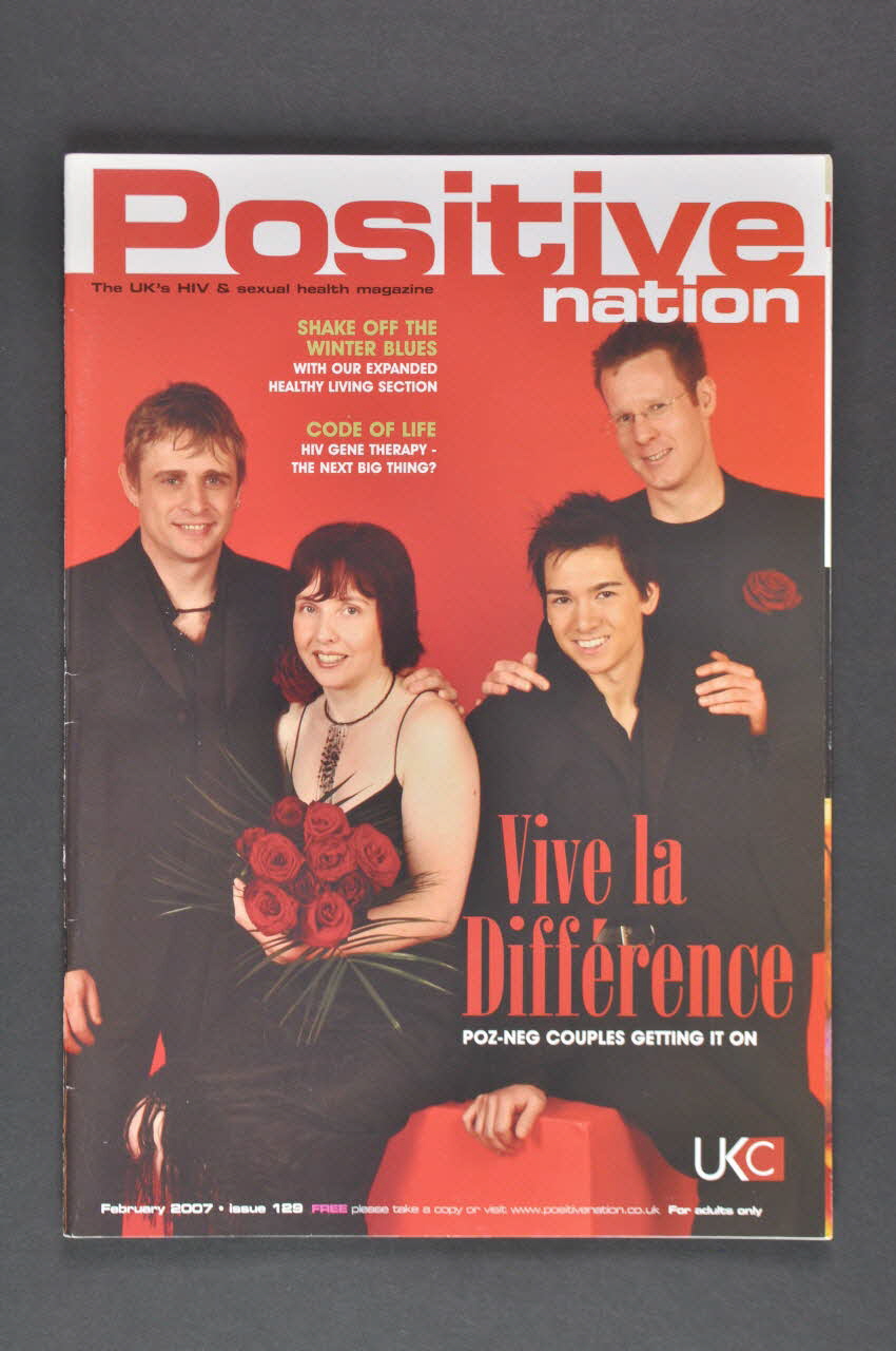 UK Coalition Of People Living With Hiv/Aids revue "Vive la différence / POZ-NEG couples getting it on"  (Couples positifs et négatifs) Grande Bretagne 2007/2 2008.5.3 Photo Mucem