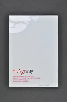 Hivnorge BROCHURE "Living with HIV in Norway" (Vivre avec le VIH en Norvège) Norvège 2005 2008.57.3 Photo Mucem