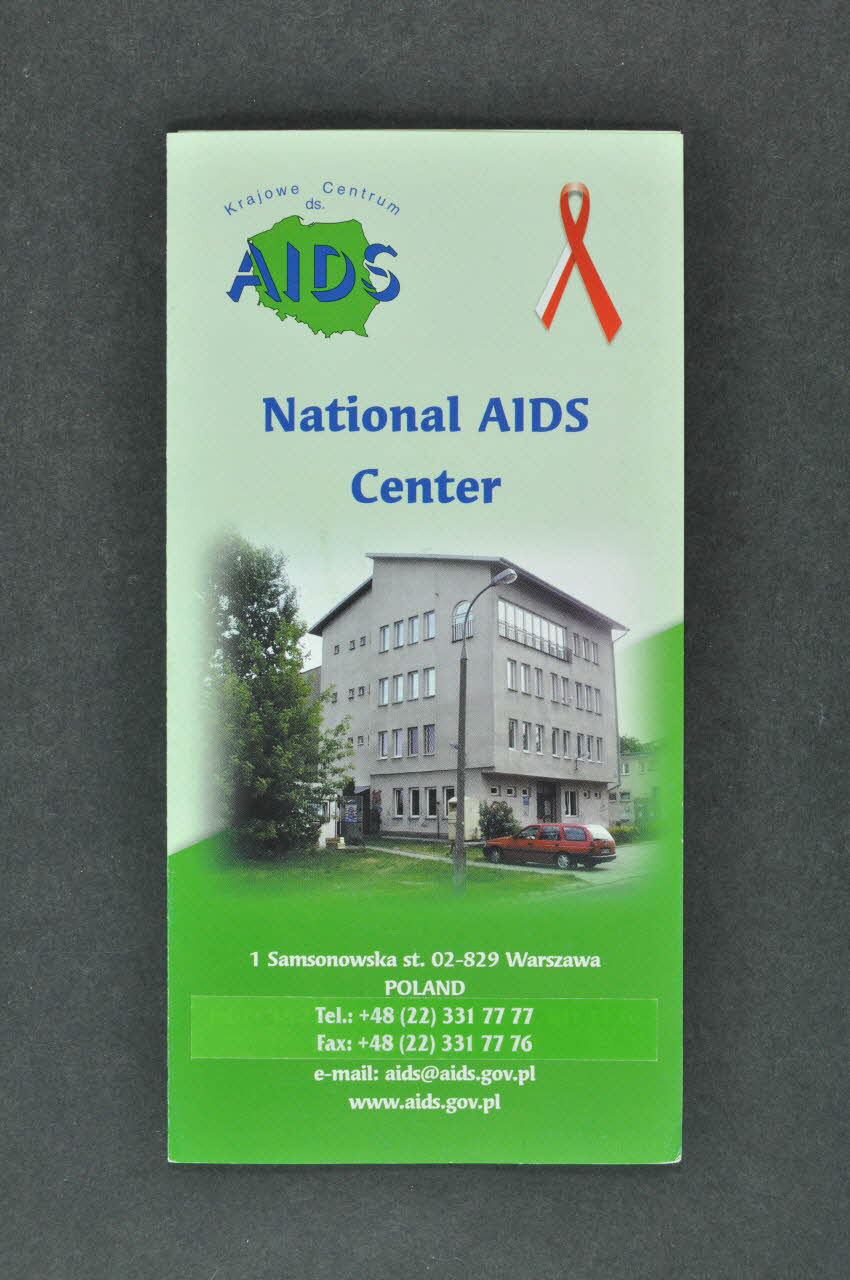 National Aids Center Dépliant "National Aids Center" Pologne 2006 2008.59.1 Photo Mucem