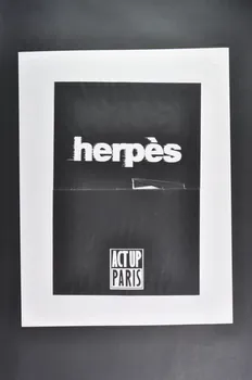 Act Up-Paris Pancarte double face Lymphomes / Herpès. France 1996 2008.9.19  Photo Mucem