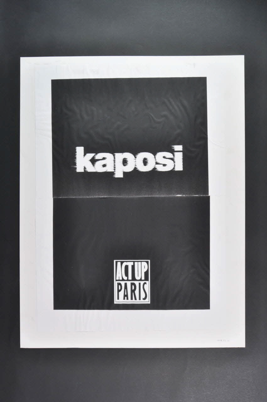 Act Up-Paris Pancarte double face kaposi / lymphomes Île-de-France, France 1996 2008.9.24 Photo Mucem
