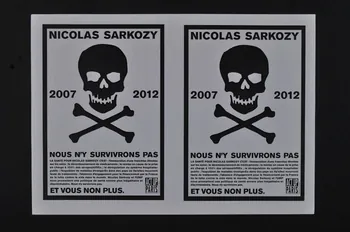 Act Up-Paris tract "Nicolas Sarkozy 2007-2012. Nous n'y survivrons pas. Et vous non plus." France 2007/4/6 2008.9.45  Photo Mucem
