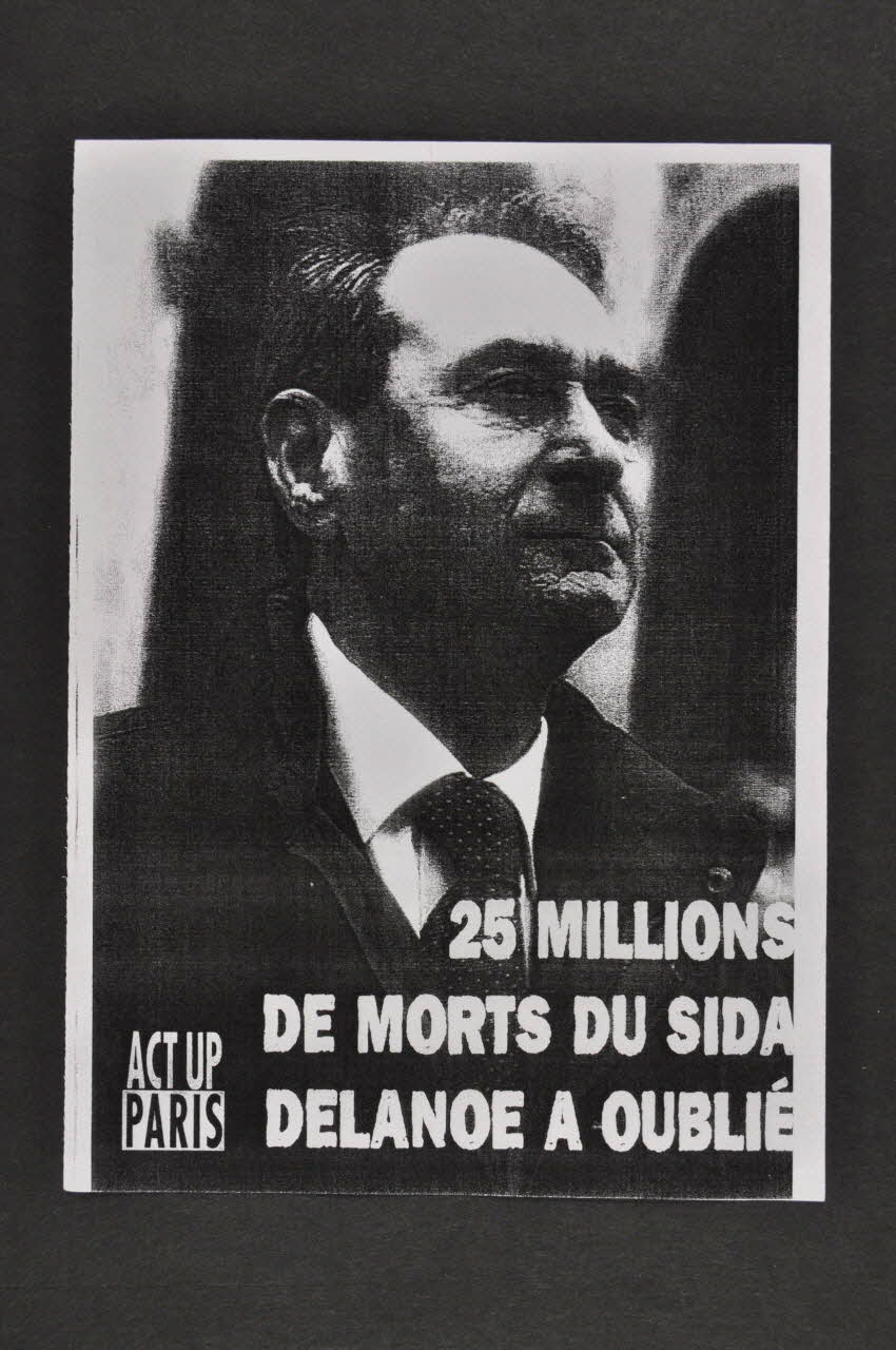 Act Up-Paris tract "25 millions de morts du sida. Delanoë a oublié" Île-de-France, France 2006/9/2 2008.9.66 Photo Mucem