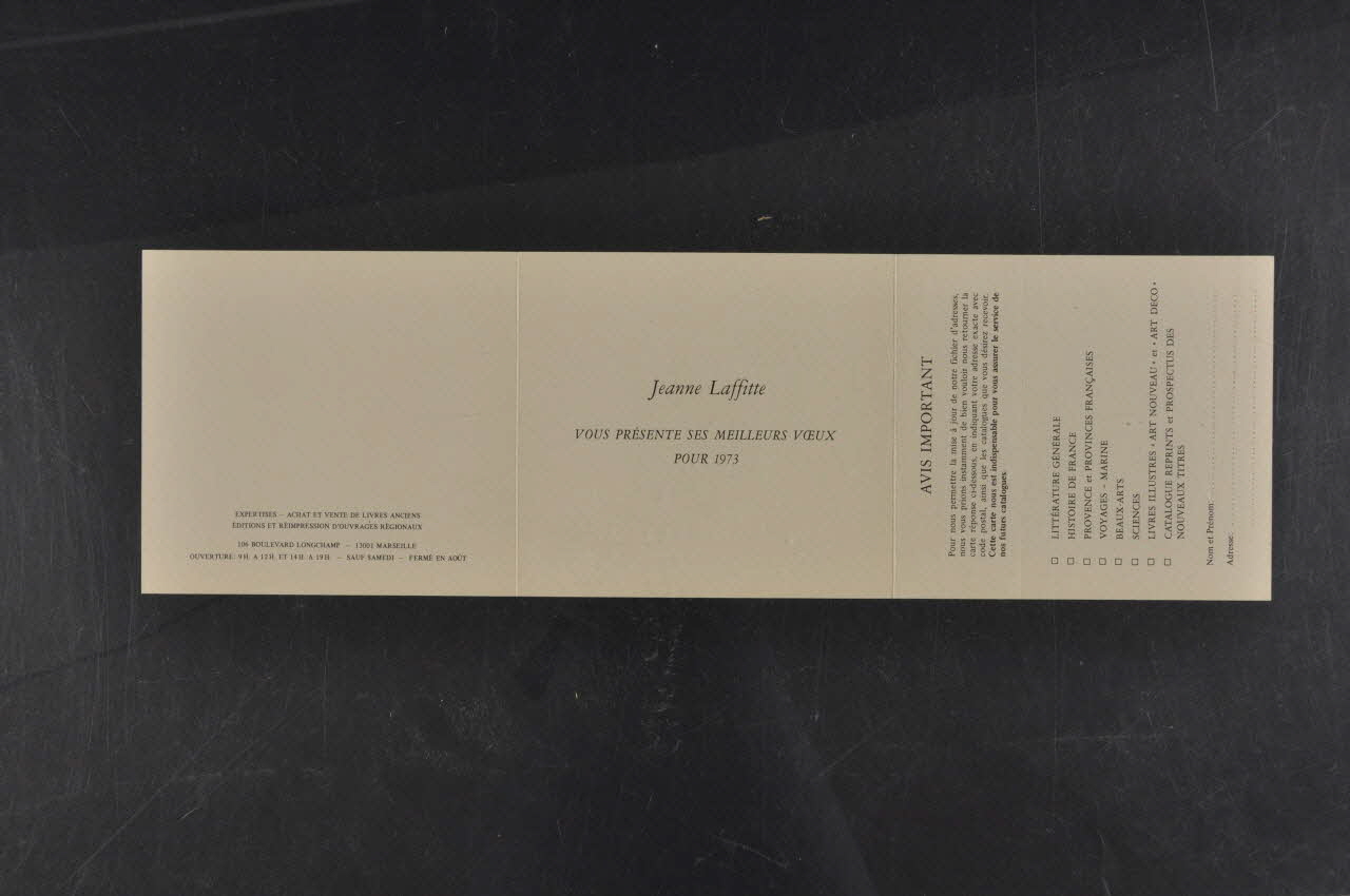 carte de voeux du nouvel-an DMH2009.0.828  Photo Mucem