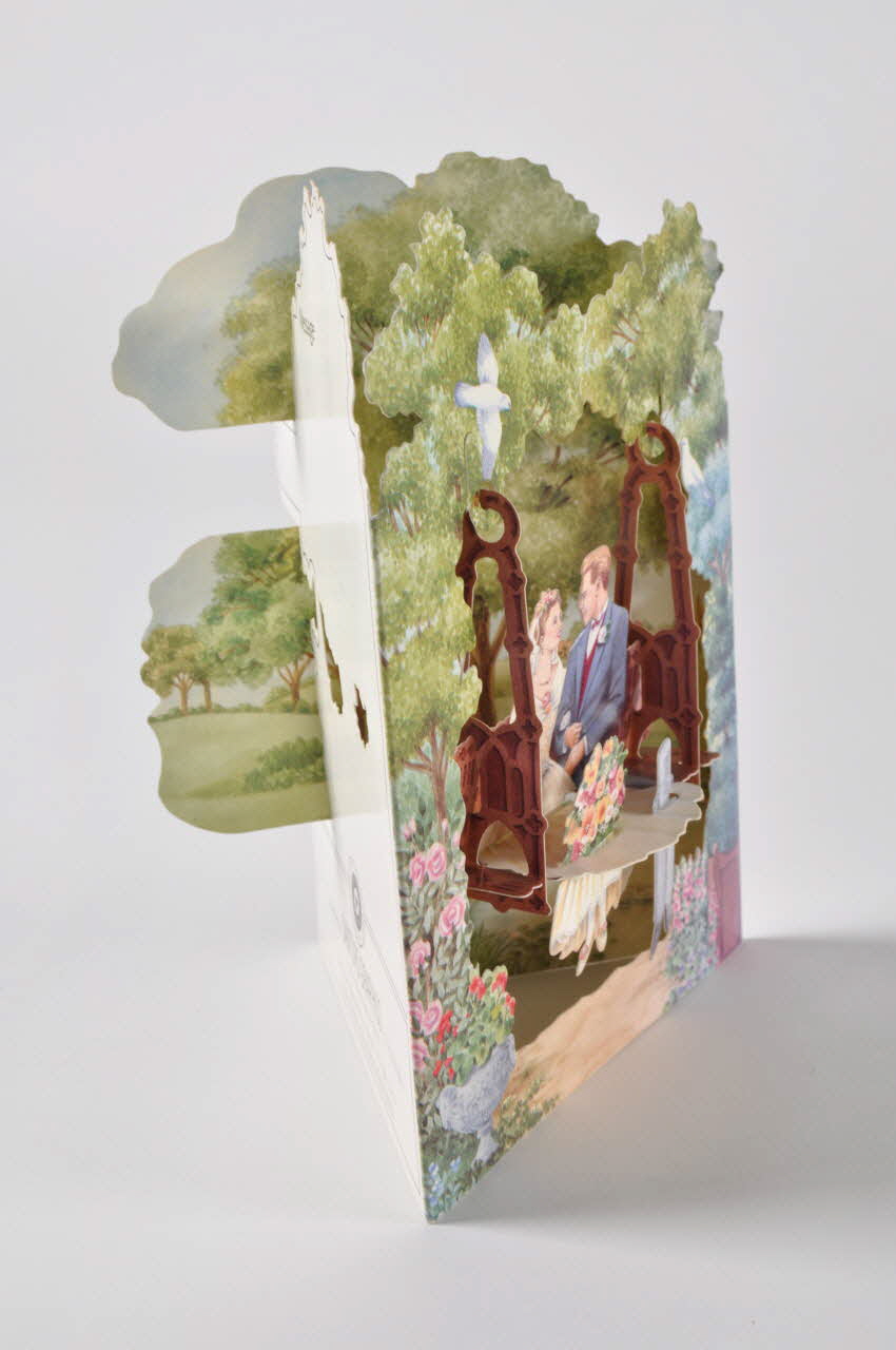 Lyn Hourahine ; Santoro Graphics carte illustrée Angleterre, Royaume-Uni 1994 2007.111.1 Photo Mucem