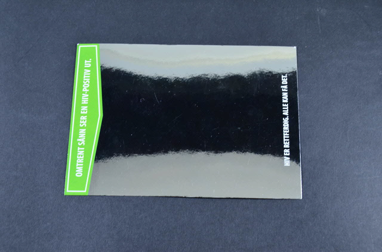 HIV Norge carte postale "Omtrent sänn ser en HIV-Positiv Ut." Norvège 2005 2007.18.10 Photo Mucem