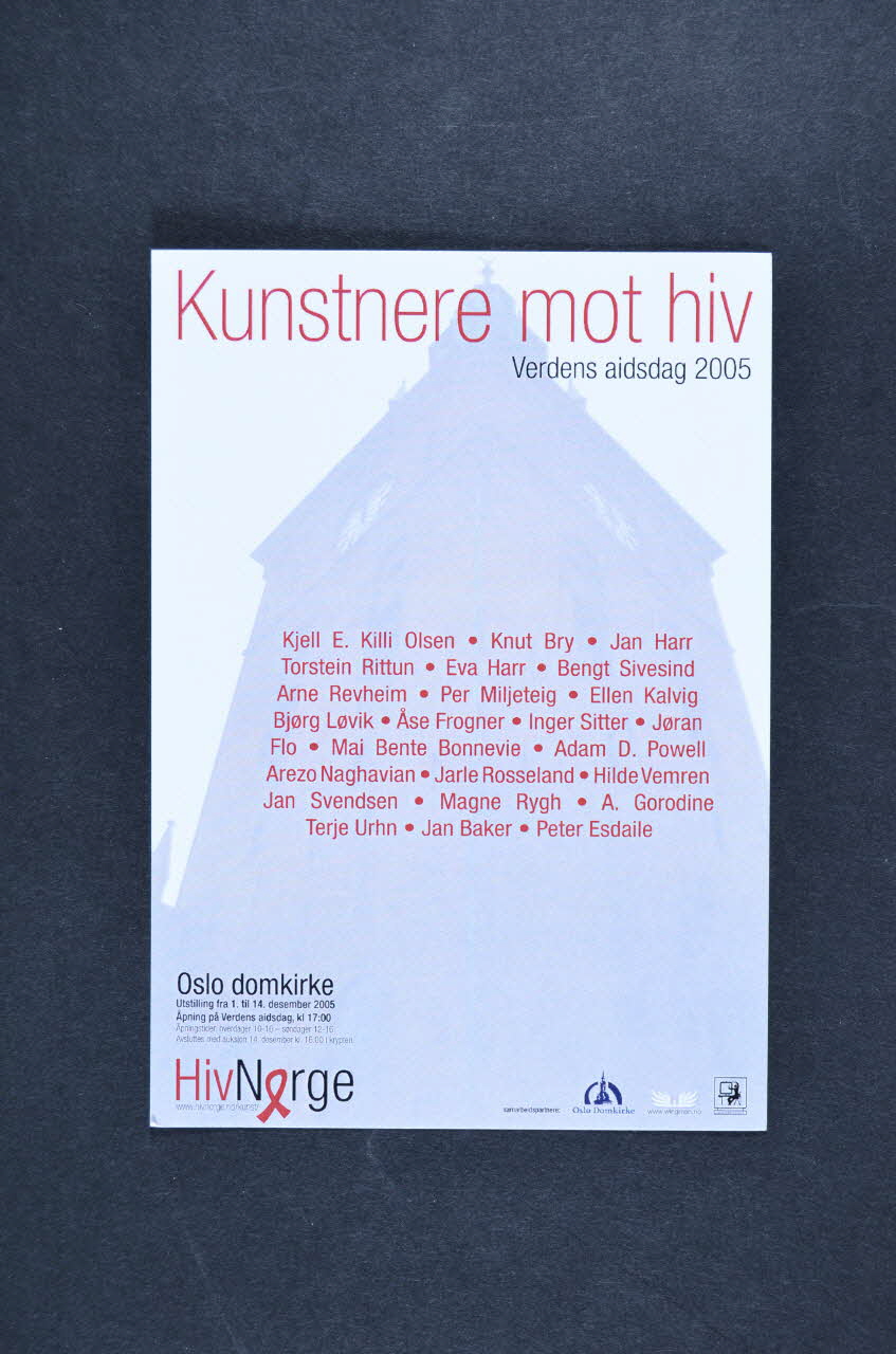HIV Norge carte "Kunstnere mot hiv. Verdens aidsdag 2005" (journée mondiale du sida 1er décembre 2005) Norvège 2005 2007.18.8 Photo Mucem