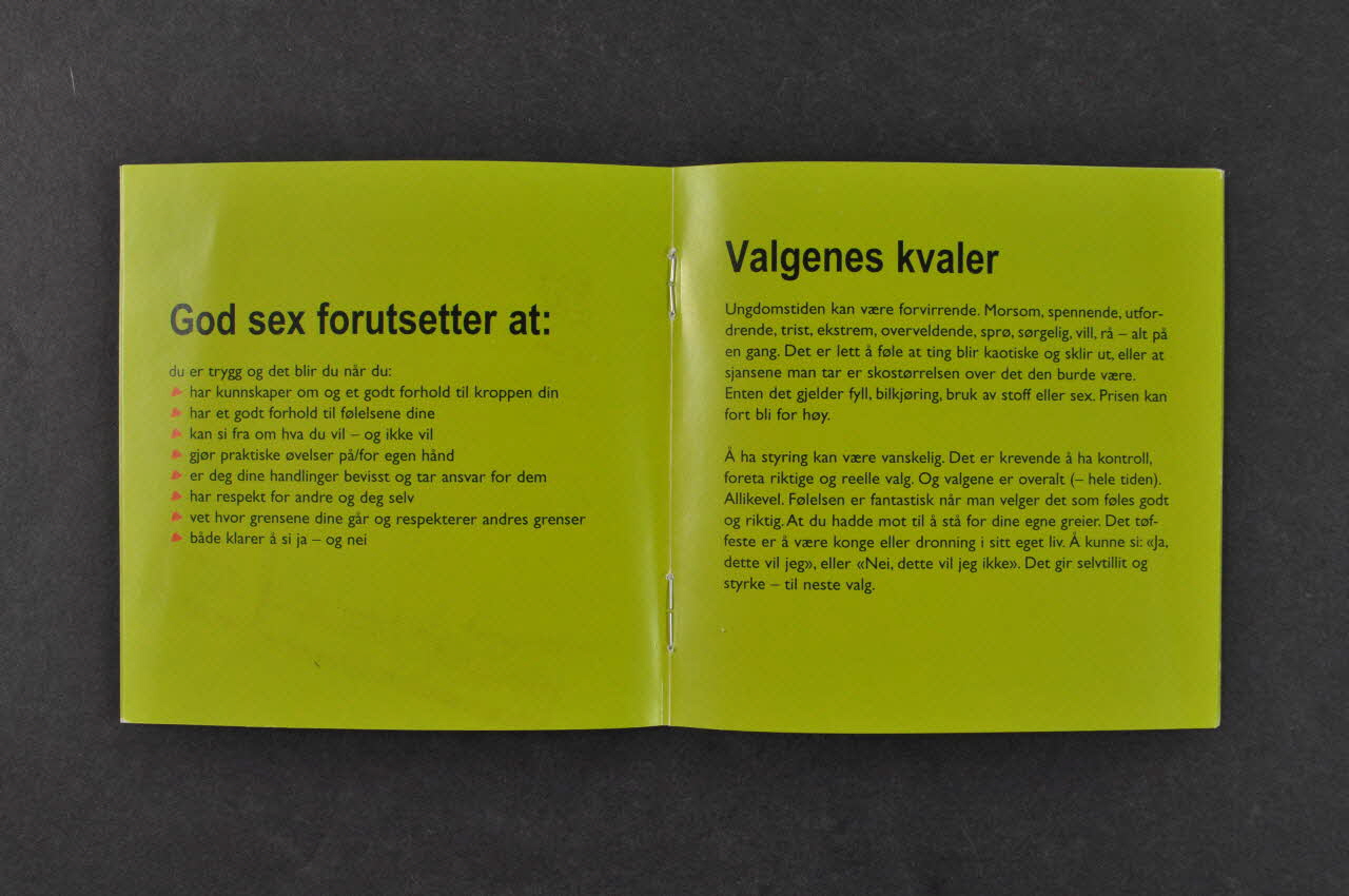 Direction De La Santé, Norvège BROCHURE "Dine seksuelle rettigheter" (traduire) Norvège 2004 2007.19.11 Photo Mucem
