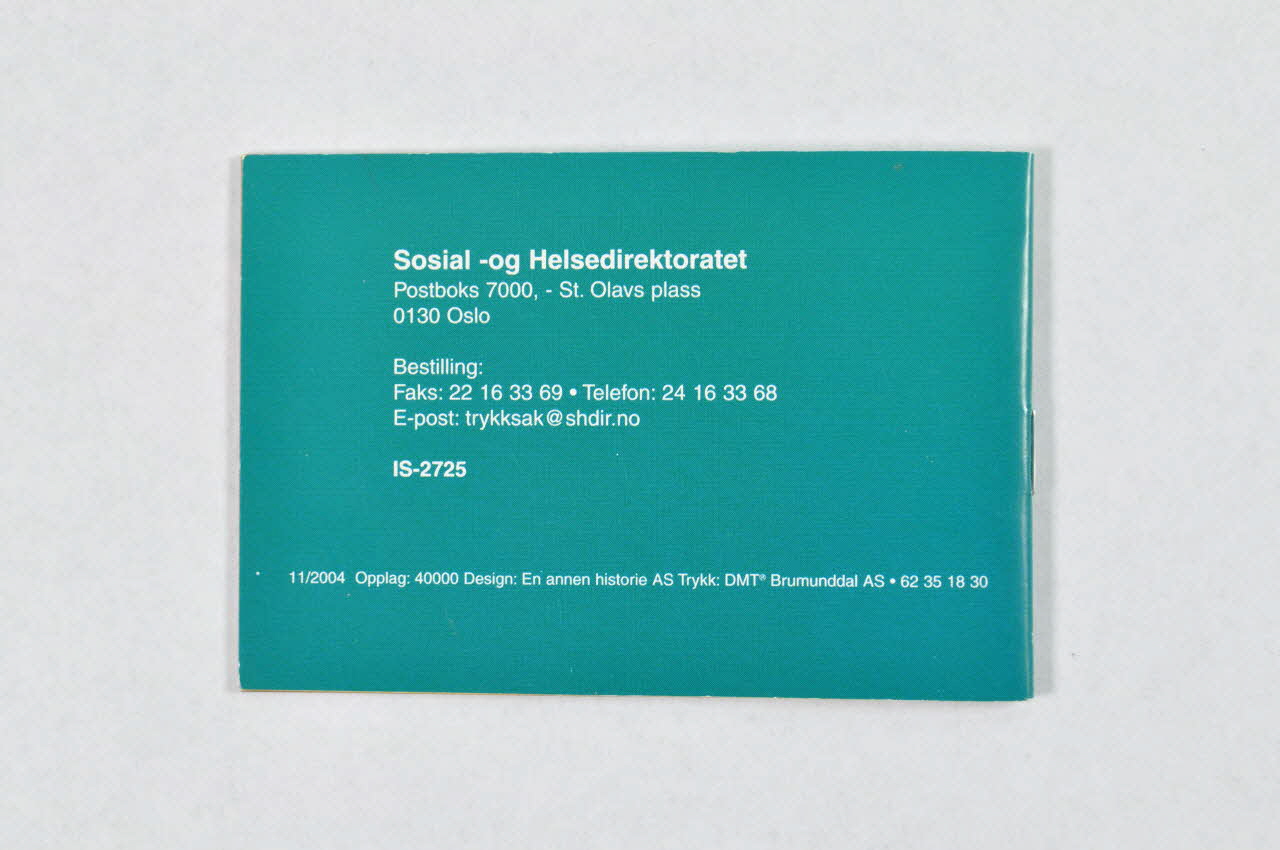 Direction De La Santé, Norvège BROCHURE "Gütter & sex" (traduire) Norvège 2004 2007.19.12 Photo Mucem