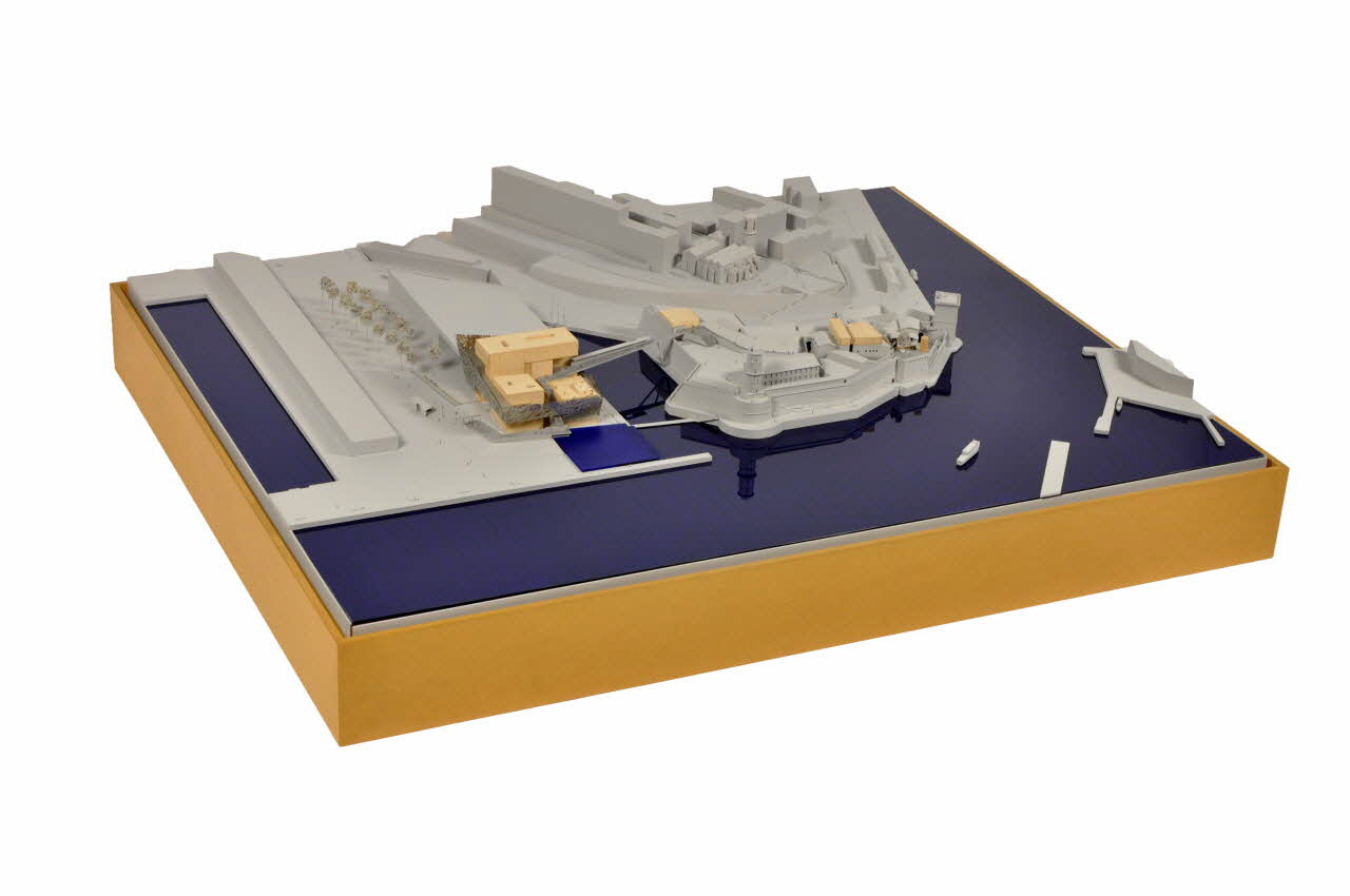 Tod Williams ; Billie Tsien maquette d'architecture Maquette du concours d'architecture pour le Mucem J4 France 2002 2017.42.4.1-2 Photo Mucem