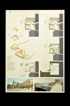 Tod Williams ; Billie Tsien panneau Projet du concours d'architecture pour le Mucem J4 France 2002 2017.42.4.4 Photo Mucem