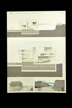 Tod Williams ; Billie Tsien panneau Projet du concours d'architecture pour le Mucem J4 France 2002 2017.42.4.6 Photo Mucem