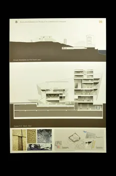 Tod Williams ; Billie Tsien panneau Projet du concours d'architecture pour le Mucem J4 France 2002 2017.42.4.7 Photo Mucem